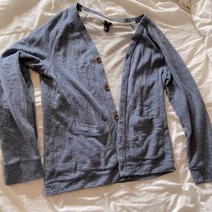 blue grandpa cardigan